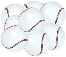 Load image into Gallery viewer, Baseball Beach Balls - 12 Pack - Inflatable Sports Baseballs Beachballs - Kids Swimming Pool Party Favors