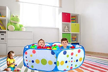 Load image into Gallery viewer, PlayO Kids Ball Pit Tent - Toddler Blue Ball Pit Playpen with Zippered Storage Carry Case. for Indoor/Outdoor Fun Activities. Great Birthday Gift for Girl or Boy (Balls not Included)