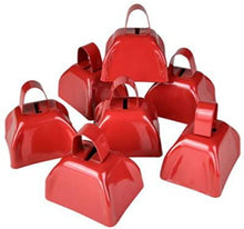 Load image into Gallery viewer, Metal Cowbell Noisemakers - School Cowbells Set 12 Pack