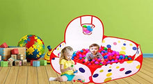 Load image into Gallery viewer, PlayO Kids Ball Pit Tent with Basketball Hoop - Kids Red Ball Pit Play Tent with Hoop and Carry Case. Toddler Pop up Playpen Tent 4 ft. (120cm) (Balls not Included)