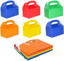 Load image into Gallery viewer, Treat Gift Boxes (Pack of 12) - Gable Paper Box for Gifts, Cupcake, Cookies, Candy and Goodies - Choose Color