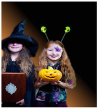 Load image into Gallery viewer, Glow in The Dark Alien Head Boppers - Set of 12 Fun Party Favors Alien Headband with Glow in The Dark Effect Silver