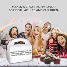 Load image into Gallery viewer, Treat Gift Boxes (Pack of 12) - Gable Paper Box for Gifts, Cupcake, Cookies, Candy and Goodies - Choose Color