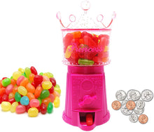 Load image into Gallery viewer, PlayO Pink Princess 6.75" Coin Operated Children Gumball Machine Toy Bank - Great Gift for Girls, Birthdays Carnival Parties