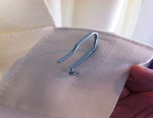 Load image into Gallery viewer, Heavy-Duty Pin-On Drapery Hooks – Bulk 500 Count Metal Curtain Hooks for Window Curtain, Door Curtain and Shower Curtain