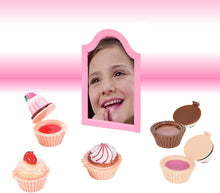 Load image into Gallery viewer, Playo Cupcake Lip Gloss Set - Pack of 12 Cupcake Girls Lip Gloss Perfect Party Favors and Gift for Birthdays and Easter Egg