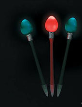 Load image into Gallery viewer, Light-Up Christmas Bulb Pens - Pack of 18 Stocking stuffer Holiday party favors