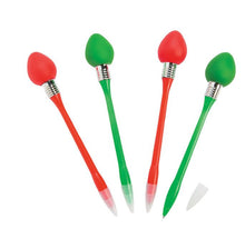 Load image into Gallery viewer, Light-Up Christmas Bulb Pens - Pack of 18 Stocking stuffer Holiday party favors
