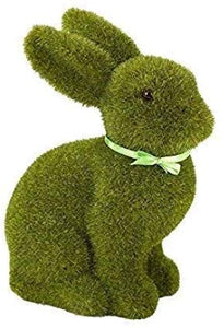 Green Grass Bunny Rabbit Moss - Easter Holiday Spring Decor Rabbit Figurine - Garden Artificial Animal Moss for Party