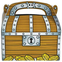 Load image into Gallery viewer, Party Favor Treasure Chest Treat Boxes - Set of 12
