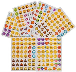 Playo Emoji Stickers - Kids Emoticon Play Stickers Assortment - Bulk Pack 72 Sheets