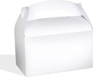 Treat Gift Boxes (Pack of 12) - Gable Paper Box for Gifts, Cupcake, Cookies, Candy and Goodies - Choose Color