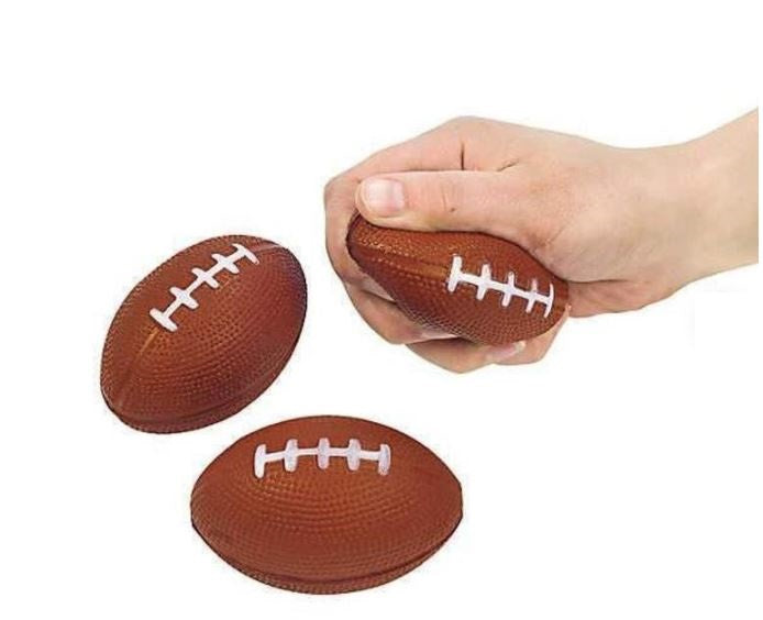 Mini Foam Football Stress Balls - Pack of 12