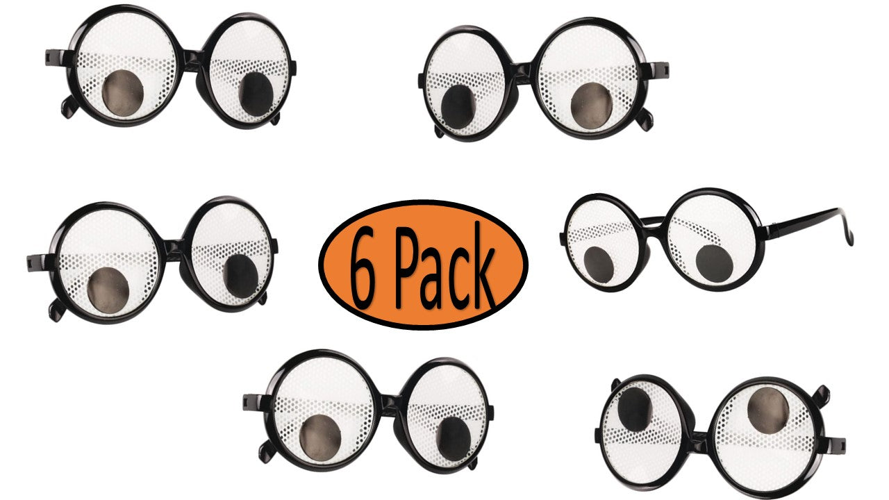 Googly Eyes Glasses - Plastic Round Giant Eye Party Favors, Fun Party –  Playoshop